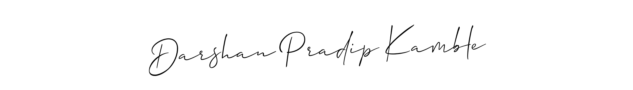 It looks lik you need a new signature style for name Darshan Pradip Kamble. Design unique handwritten (Allison_Script) signature with our free signature maker in just a few clicks. Darshan Pradip Kamble signature style 2 images and pictures png