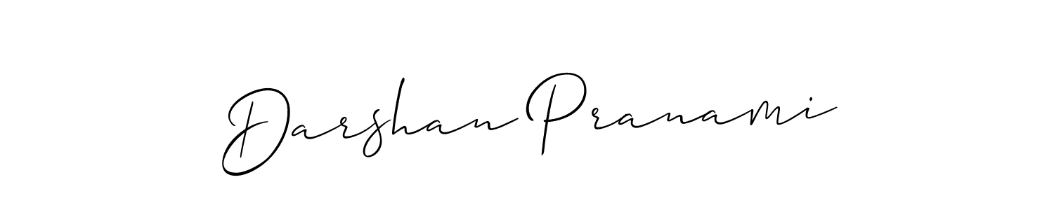 You should practise on your own different ways (Allison_Script) to write your name (Darshan Pranami) in signature. don't let someone else do it for you. Darshan Pranami signature style 2 images and pictures png