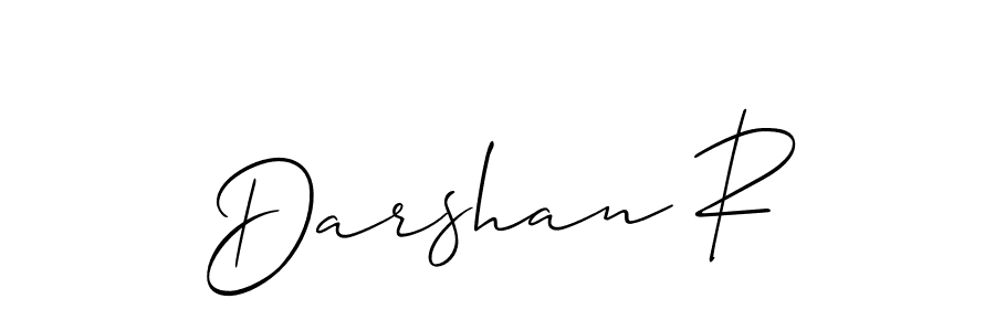 if you are searching for the best signature style for your name Darshan R. so please give up your signature search. here we have designed multiple signature styles  using Allison_Script. Darshan R signature style 2 images and pictures png