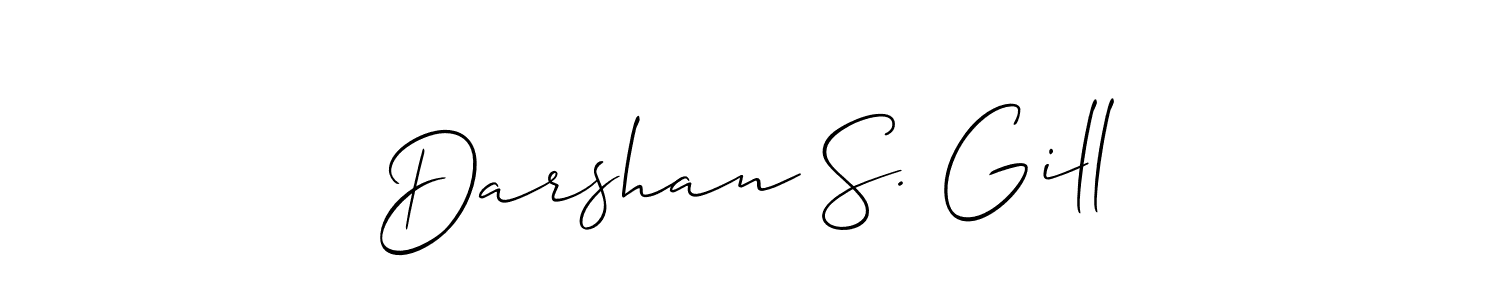 Also You can easily find your signature by using the search form. We will create Darshan S. Gill name handwritten signature images for you free of cost using Allison_Script sign style. Darshan S. Gill signature style 2 images and pictures png