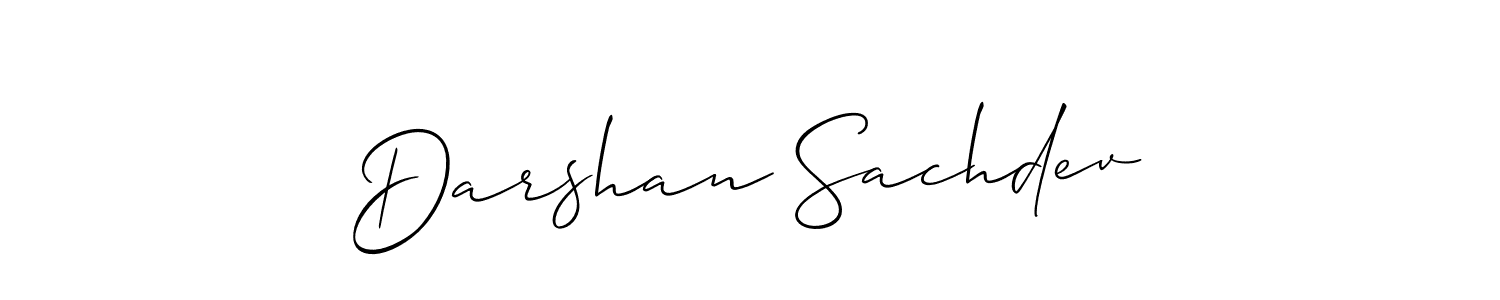 The best way (Allison_Script) to make a short signature is to pick only two or three words in your name. The name Darshan Sachdev include a total of six letters. For converting this name. Darshan Sachdev signature style 2 images and pictures png