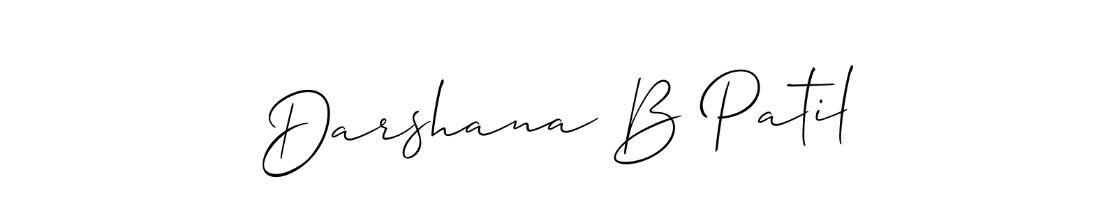Design your own signature with our free online signature maker. With this signature software, you can create a handwritten (Allison_Script) signature for name Darshana B Patil. Darshana B Patil signature style 2 images and pictures png