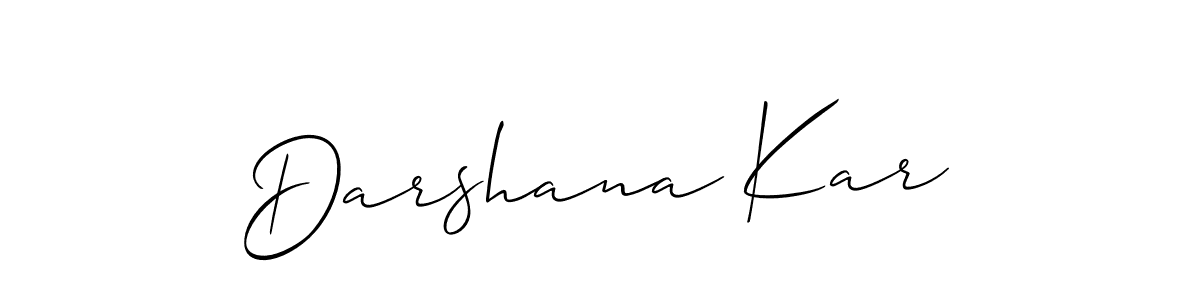 if you are searching for the best signature style for your name Darshana Kar. so please give up your signature search. here we have designed multiple signature styles  using Allison_Script. Darshana Kar signature style 2 images and pictures png