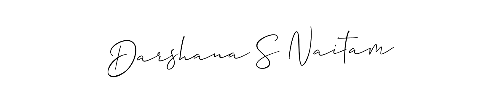 You should practise on your own different ways (Allison_Script) to write your name (Darshana S Naitam) in signature. don't let someone else do it for you. Darshana S Naitam signature style 2 images and pictures png