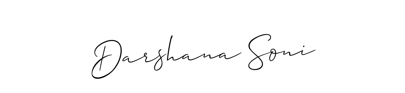 Darshana Soni stylish signature style. Best Handwritten Sign (Allison_Script) for my name. Handwritten Signature Collection Ideas for my name Darshana Soni. Darshana Soni signature style 2 images and pictures png