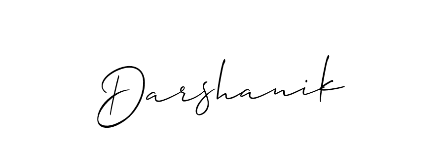 Design your own signature with our free online signature maker. With this signature software, you can create a handwritten (Allison_Script) signature for name Darshanik. Darshanik signature style 2 images and pictures png