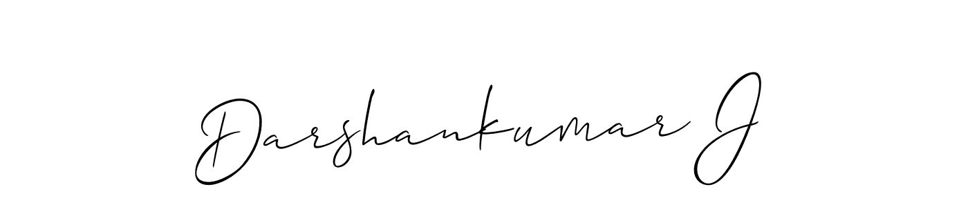 Make a beautiful signature design for name Darshankumar J. With this signature (Allison_Script) style, you can create a handwritten signature for free. Darshankumar J signature style 2 images and pictures png