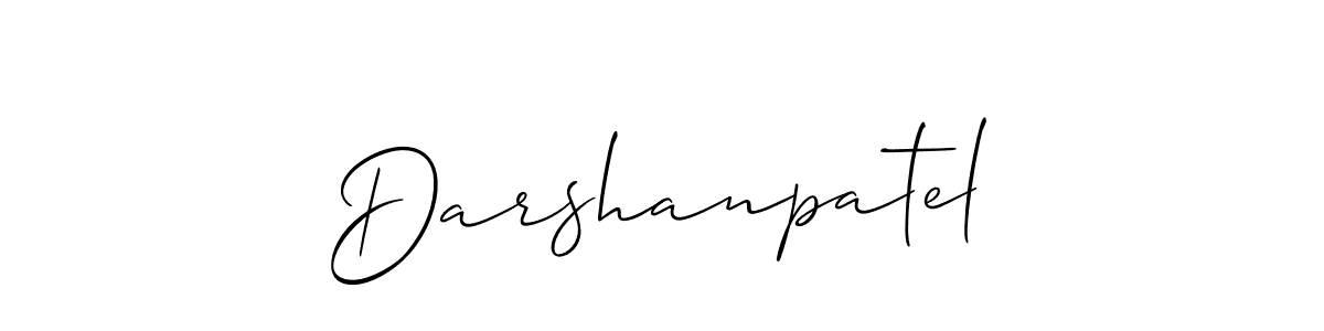 Use a signature maker to create a handwritten signature online. With this signature software, you can design (Allison_Script) your own signature for name Darshanpatel. Darshanpatel signature style 2 images and pictures png