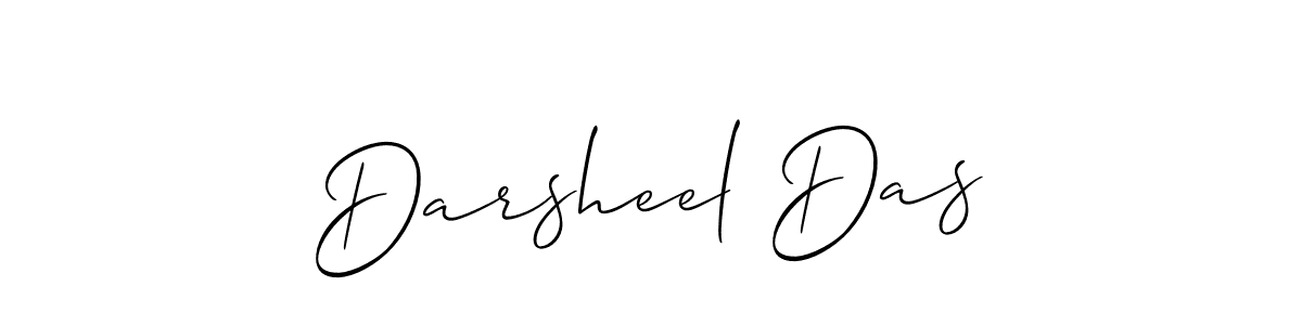 Use a signature maker to create a handwritten signature online. With this signature software, you can design (Allison_Script) your own signature for name Darsheel Das. Darsheel Das signature style 2 images and pictures png