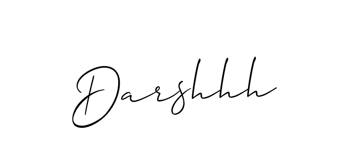 How to make Darshhh signature? Allison_Script is a professional autograph style. Create handwritten signature for Darshhh name. Darshhh signature style 2 images and pictures png
