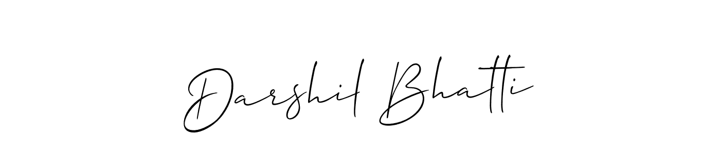 How to Draw Darshil Bhatti signature style? Allison_Script is a latest design signature styles for name Darshil Bhatti. Darshil Bhatti signature style 2 images and pictures png