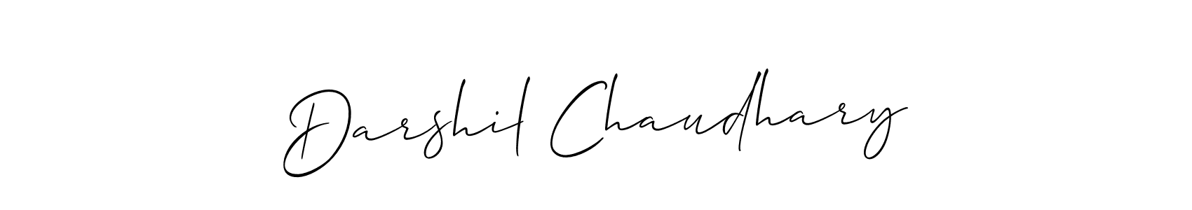 Create a beautiful signature design for name Darshil Chaudhary. With this signature (Allison_Script) fonts, you can make a handwritten signature for free. Darshil Chaudhary signature style 2 images and pictures png