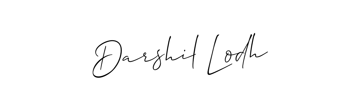 Design your own signature with our free online signature maker. With this signature software, you can create a handwritten (Allison_Script) signature for name Darshil Lodh. Darshil Lodh signature style 2 images and pictures png