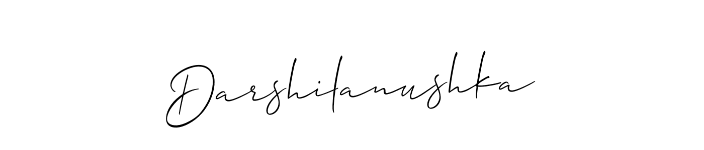 Darshilanushka stylish signature style. Best Handwritten Sign (Allison_Script) for my name. Handwritten Signature Collection Ideas for my name Darshilanushka. Darshilanushka signature style 2 images and pictures png