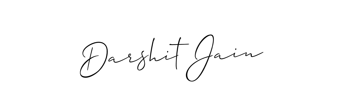 Create a beautiful signature design for name Darshit Jain. With this signature (Allison_Script) fonts, you can make a handwritten signature for free. Darshit Jain signature style 2 images and pictures png