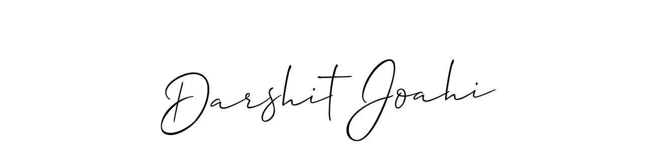 How to make Darshit Joahi signature? Allison_Script is a professional autograph style. Create handwritten signature for Darshit Joahi name. Darshit Joahi signature style 2 images and pictures png