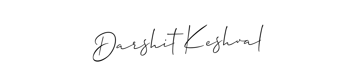 Make a short Darshit Keshval signature style. Manage your documents anywhere anytime using Allison_Script. Create and add eSignatures, submit forms, share and send files easily. Darshit Keshval signature style 2 images and pictures png