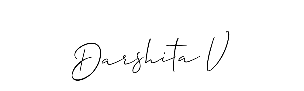 You can use this online signature creator to create a handwritten signature for the name Darshita V. This is the best online autograph maker. Darshita V signature style 2 images and pictures png