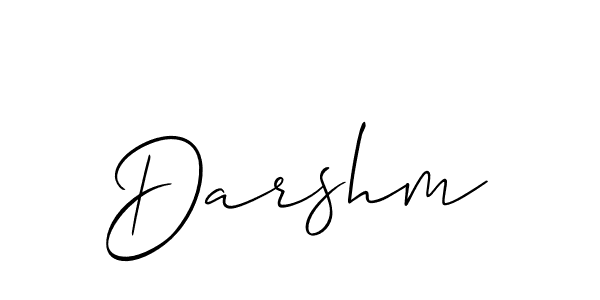 It looks lik you need a new signature style for name Darshm. Design unique handwritten (Allison_Script) signature with our free signature maker in just a few clicks. Darshm signature style 2 images and pictures png