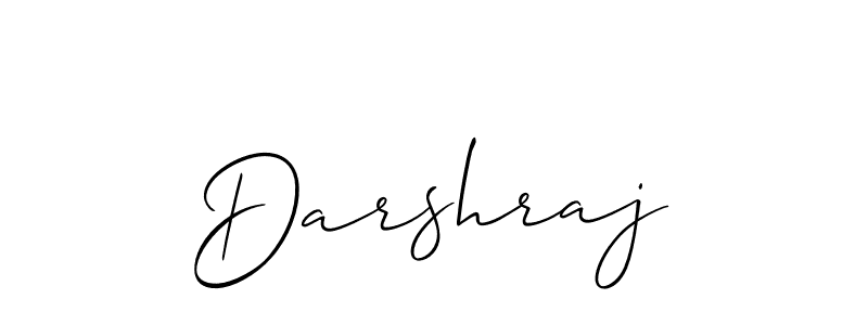Use a signature maker to create a handwritten signature online. With this signature software, you can design (Allison_Script) your own signature for name Darshraj. Darshraj signature style 2 images and pictures png