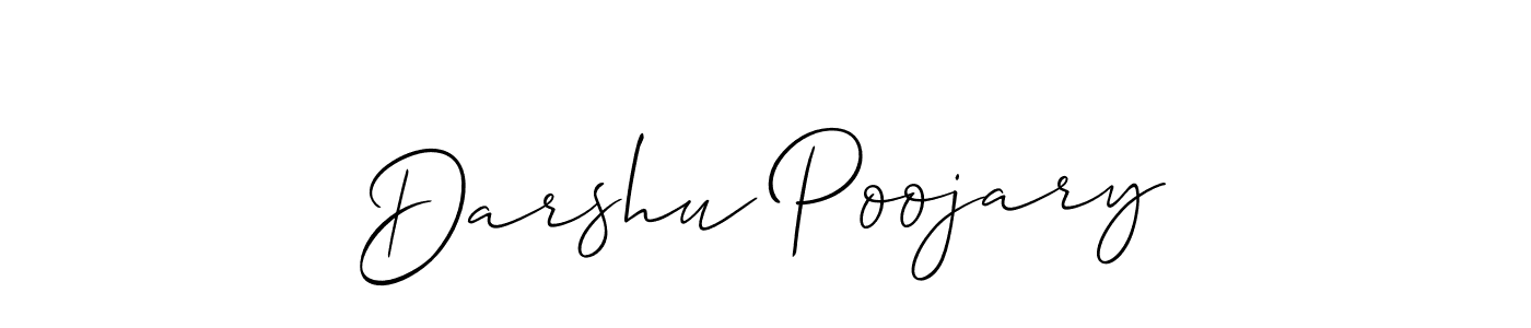 Darshu Poojary stylish signature style. Best Handwritten Sign (Allison_Script) for my name. Handwritten Signature Collection Ideas for my name Darshu Poojary. Darshu Poojary signature style 2 images and pictures png