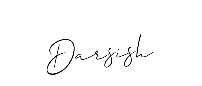 Use a signature maker to create a handwritten signature online. With this signature software, you can design (Allison_Script) your own signature for name Darsish. Darsish signature style 2 images and pictures png