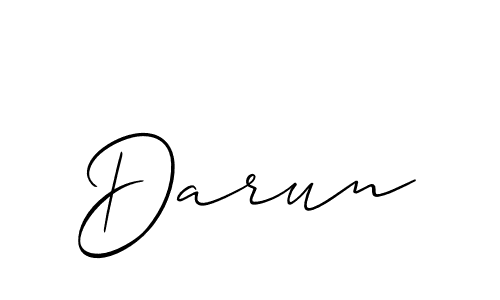 How to make Darun signature? Allison_Script is a professional autograph style. Create handwritten signature for Darun name. Darun signature style 2 images and pictures png