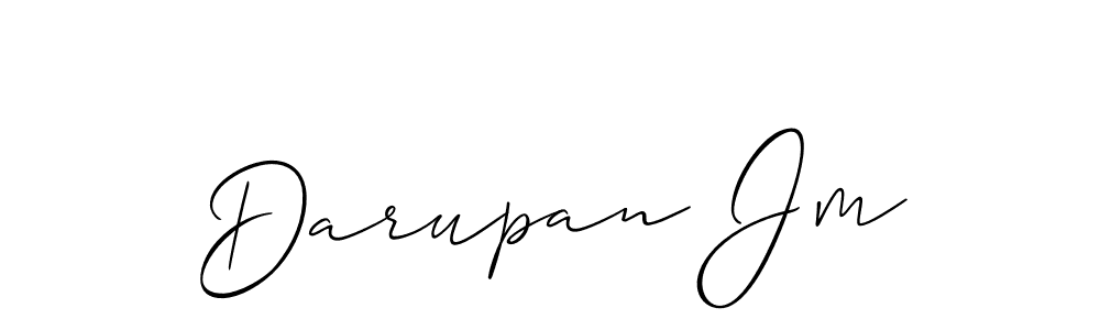 The best way (Allison_Script) to make a short signature is to pick only two or three words in your name. The name Darupan Jm include a total of six letters. For converting this name. Darupan Jm signature style 2 images and pictures png