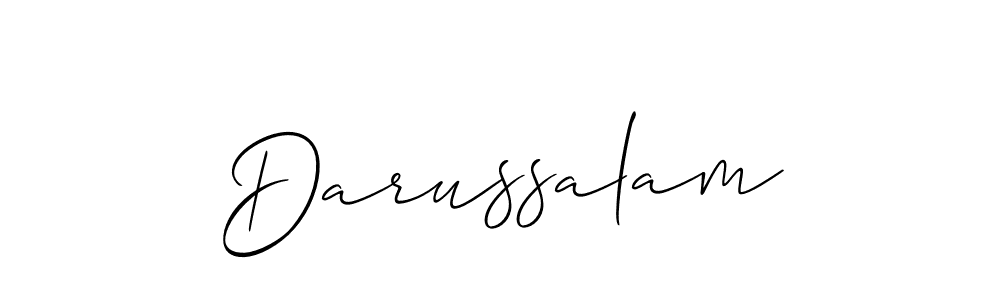if you are searching for the best signature style for your name Darussalam. so please give up your signature search. here we have designed multiple signature styles  using Allison_Script. Darussalam signature style 2 images and pictures png