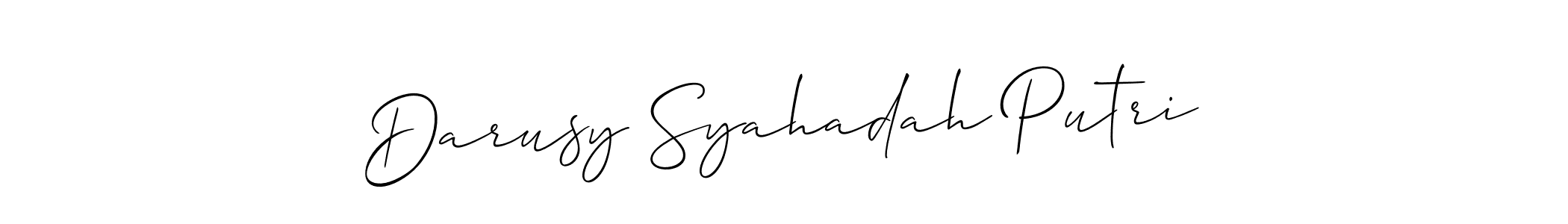 Check out images of Autograph of Darusy Syahadah Putri name. Actor Darusy Syahadah Putri Signature Style. Allison_Script is a professional sign style online. Darusy Syahadah Putri signature style 2 images and pictures png