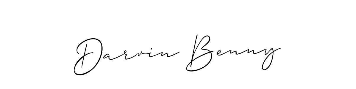 How to Draw Darvin Benny signature style? Allison_Script is a latest design signature styles for name Darvin Benny. Darvin Benny signature style 2 images and pictures png