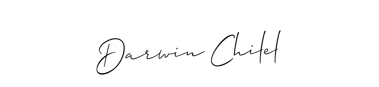 Make a beautiful signature design for name Darwin Chilel. With this signature (Allison_Script) style, you can create a handwritten signature for free. Darwin Chilel signature style 2 images and pictures png