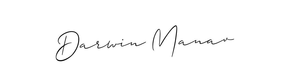 Design your own signature with our free online signature maker. With this signature software, you can create a handwritten (Allison_Script) signature for name Darwin Manav. Darwin Manav signature style 2 images and pictures png