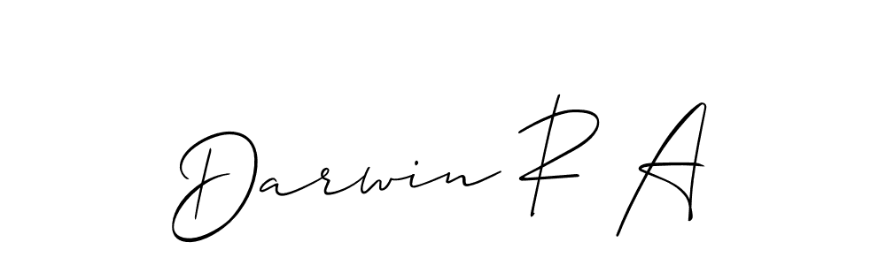 It looks lik you need a new signature style for name Darwin R A. Design unique handwritten (Allison_Script) signature with our free signature maker in just a few clicks. Darwin R A signature style 2 images and pictures png