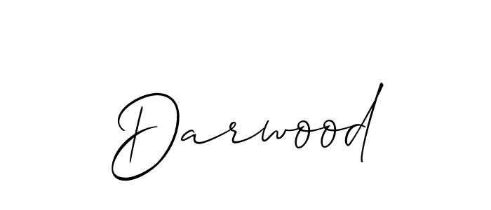 How to make Darwood signature? Allison_Script is a professional autograph style. Create handwritten signature for Darwood name. Darwood signature style 2 images and pictures png