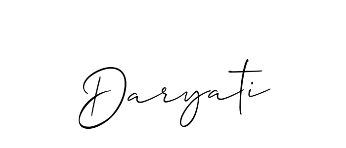 Allison_Script is a professional signature style that is perfect for those who want to add a touch of class to their signature. It is also a great choice for those who want to make their signature more unique. Get Daryati name to fancy signature for free. Daryati signature style 2 images and pictures png