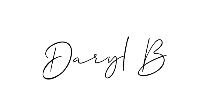 Use a signature maker to create a handwritten signature online. With this signature software, you can design (Allison_Script) your own signature for name Daryl B. Daryl B signature style 2 images and pictures png
