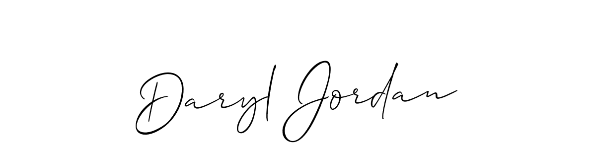 Make a beautiful signature design for name Daryl Jordan. With this signature (Allison_Script) style, you can create a handwritten signature for free. Daryl Jordan signature style 2 images and pictures png