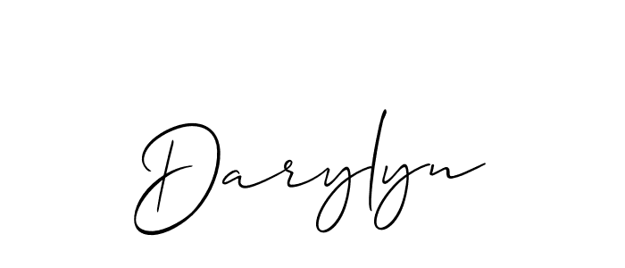 Make a beautiful signature design for name Darylyn. With this signature (Allison_Script) style, you can create a handwritten signature for free. Darylyn signature style 2 images and pictures png