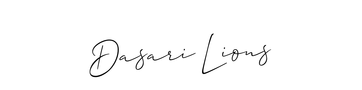 How to make Dasari Lions signature? Allison_Script is a professional autograph style. Create handwritten signature for Dasari Lions name. Dasari Lions signature style 2 images and pictures png