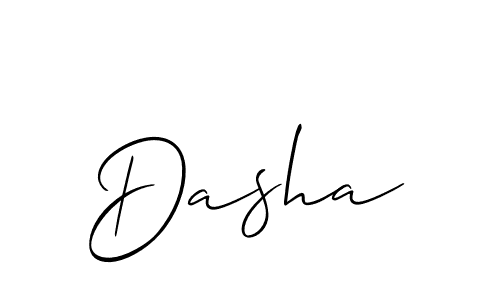 How to make Dasha signature? Allison_Script is a professional autograph style. Create handwritten signature for Dasha name. Dasha signature style 2 images and pictures png