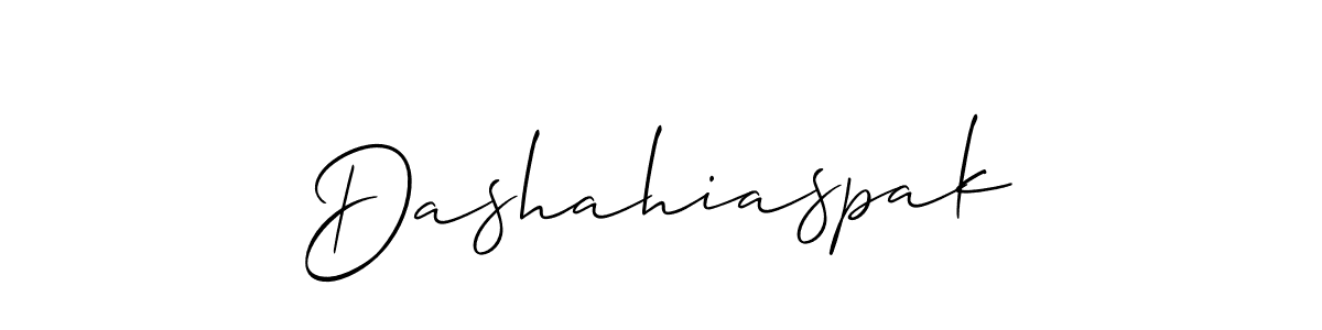 It looks lik you need a new signature style for name Dashahiaspak. Design unique handwritten (Allison_Script) signature with our free signature maker in just a few clicks. Dashahiaspak signature style 2 images and pictures png