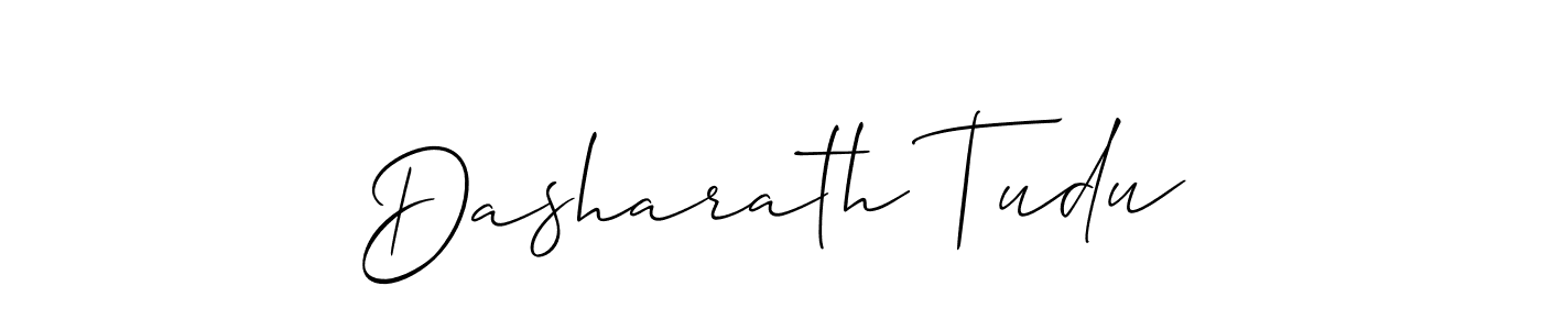 Design your own signature with our free online signature maker. With this signature software, you can create a handwritten (Allison_Script) signature for name Dasharath Tudu. Dasharath Tudu signature style 2 images and pictures png
