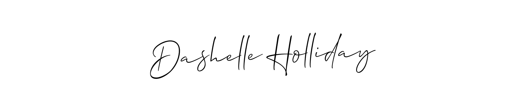 Create a beautiful signature design for name Dashelle Holliday. With this signature (Allison_Script) fonts, you can make a handwritten signature for free. Dashelle Holliday signature style 2 images and pictures png