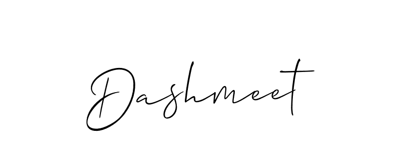 Use a signature maker to create a handwritten signature online. With this signature software, you can design (Allison_Script) your own signature for name Dashmeet. Dashmeet signature style 2 images and pictures png