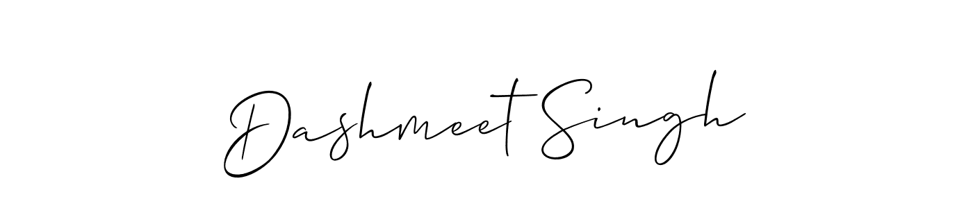 Use a signature maker to create a handwritten signature online. With this signature software, you can design (Allison_Script) your own signature for name Dashmeet Singh. Dashmeet Singh signature style 2 images and pictures png