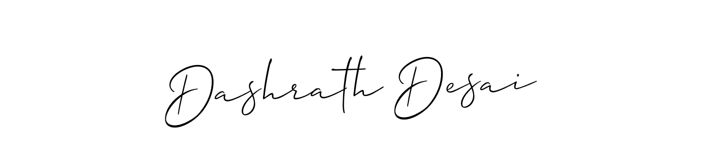 Use a signature maker to create a handwritten signature online. With this signature software, you can design (Allison_Script) your own signature for name Dashrath Desai. Dashrath Desai signature style 2 images and pictures png