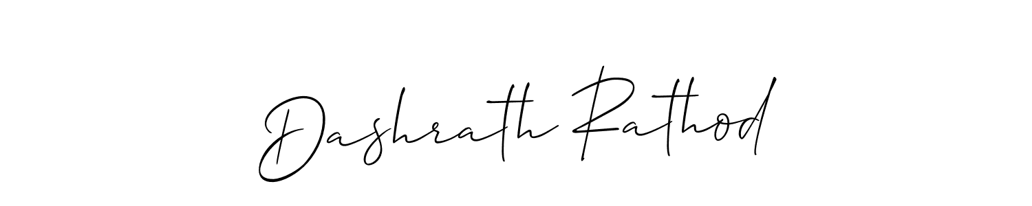 Design your own signature with our free online signature maker. With this signature software, you can create a handwritten (Allison_Script) signature for name Dashrath Rathod. Dashrath Rathod signature style 2 images and pictures png