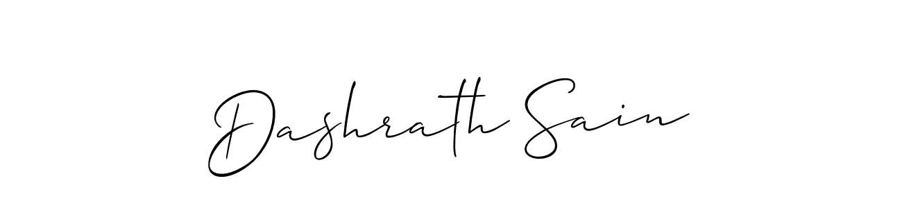 It looks lik you need a new signature style for name Dashrath Sain. Design unique handwritten (Allison_Script) signature with our free signature maker in just a few clicks. Dashrath Sain signature style 2 images and pictures png