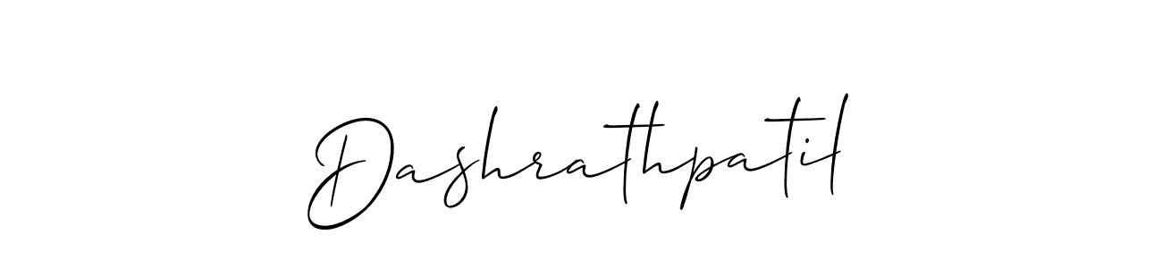 Make a short Dashrathpatil signature style. Manage your documents anywhere anytime using Allison_Script. Create and add eSignatures, submit forms, share and send files easily. Dashrathpatil signature style 2 images and pictures png